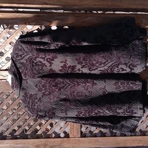 Erin London Vintage Jacket Black Medium, silver buttons.